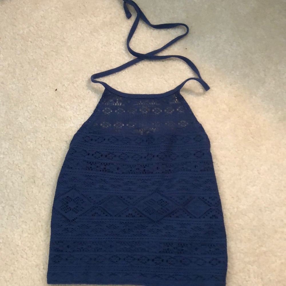 Navy blue crop top